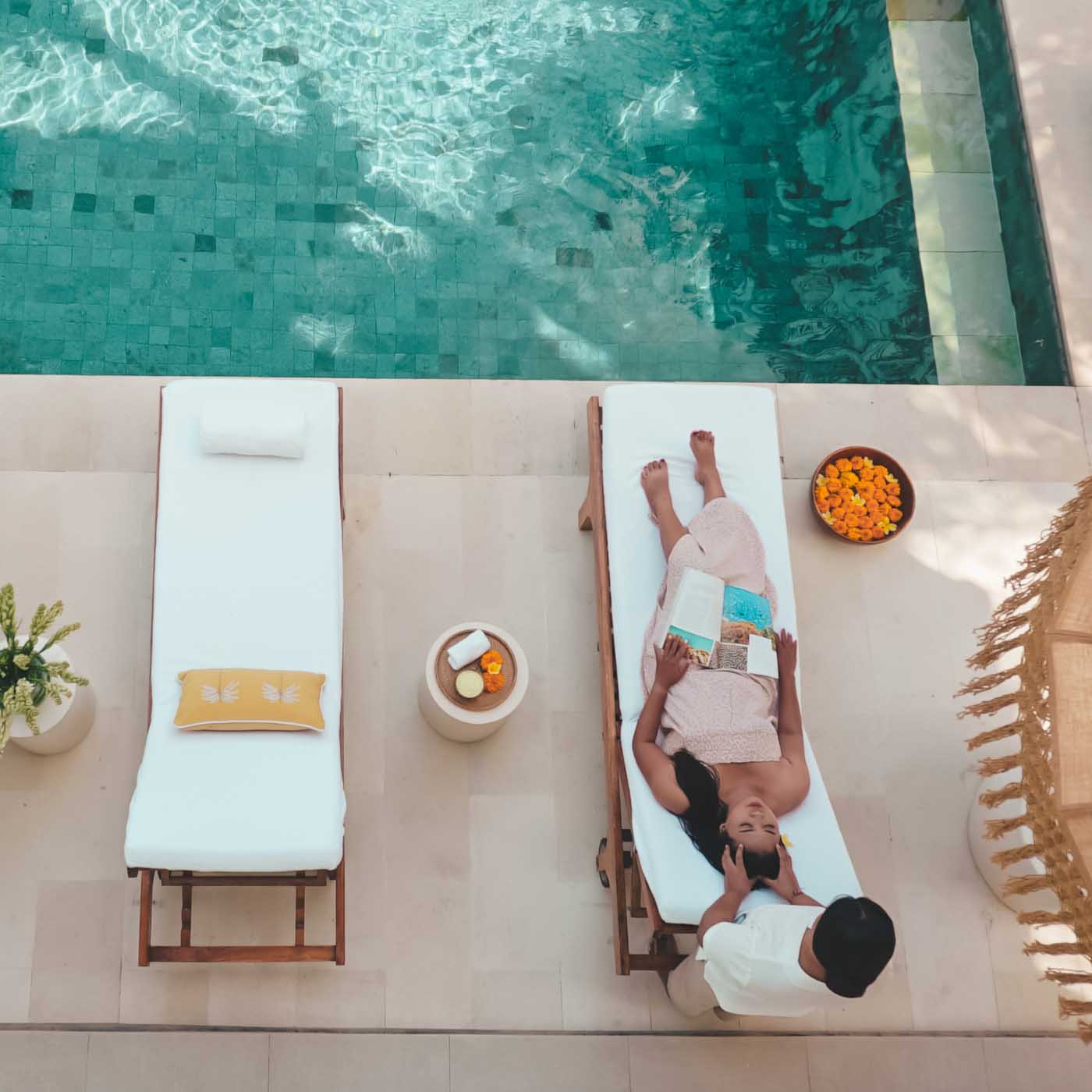 Poolside at Surf Goddess Retreat