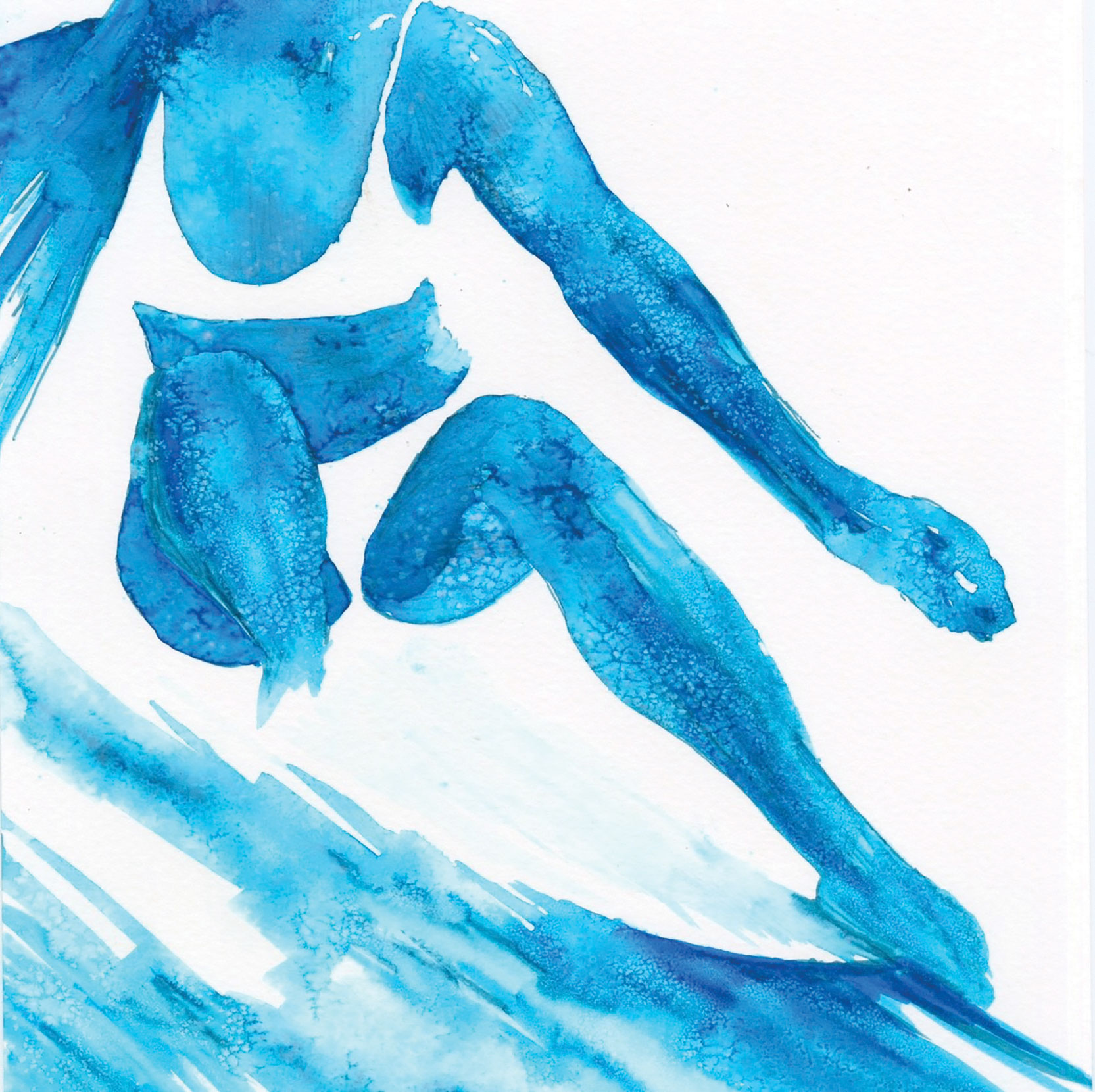 Colourful artwork by Taylor Trbo celebrating the ocean, the earth and the people around her.